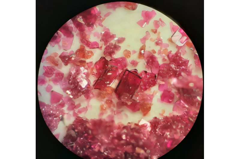Image of some crystals of magnetocaloric material. Credit: University of Groningen / Blake lab Producing liquid hydrogen using environmentally friendly technology